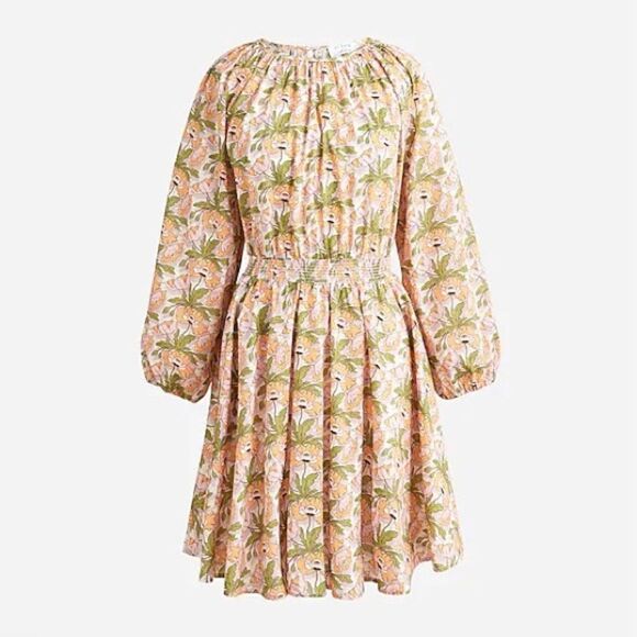 J Crew Smocked Waist Mini Dress in Liberty® Butterfield Poppy Fabric NWT - Picture 3 of 15